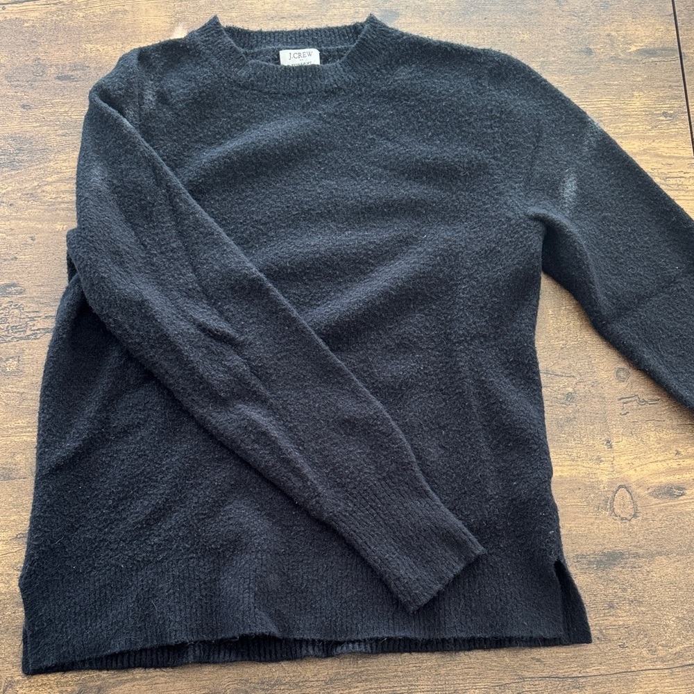 J. Crew Black Crewneck Sweater